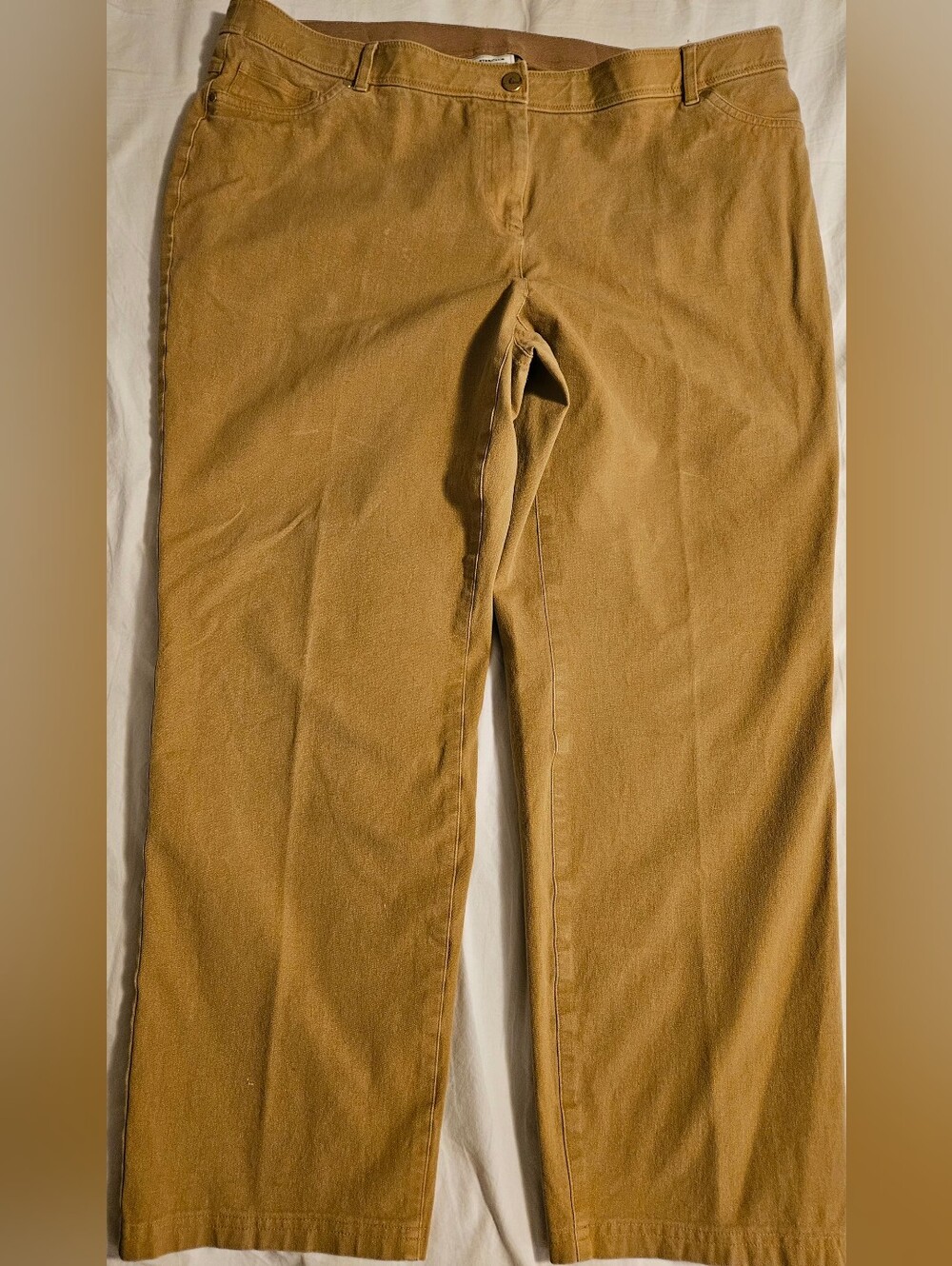 Charter Club Woman 16W Camel Brown Comfort Waist Straight Leg Trousers Pants 26.
